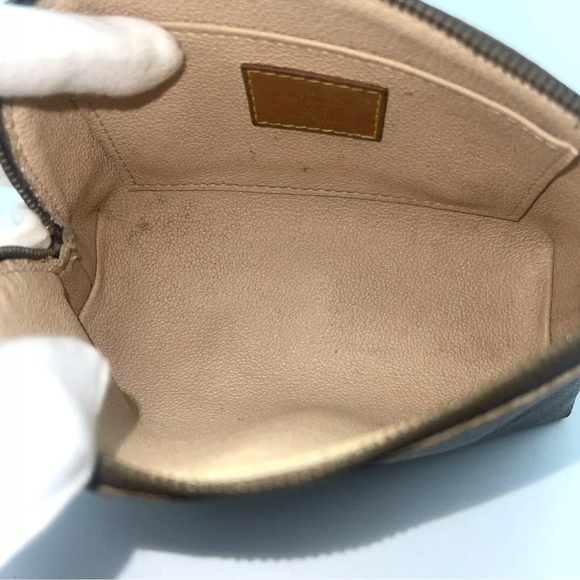 Louis Vuitton Cosmetic Bag Brown Canvas Monogram Cosmetique Pouch M47515 LV - Picture 12 of 16